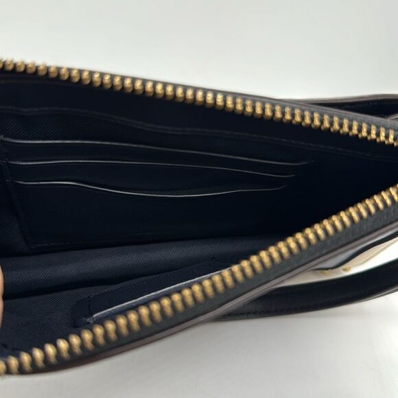 COACH Wristlet Tri-Color Leather Brass Hardware Zippered w/ Front Pocket - Picture 9 of 12